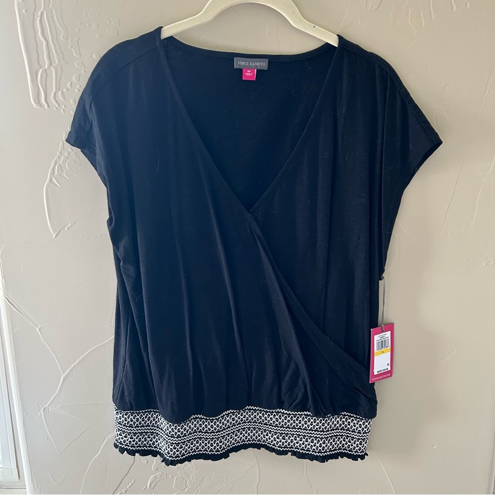 NWT Vince Camuto Faux Wrap Top